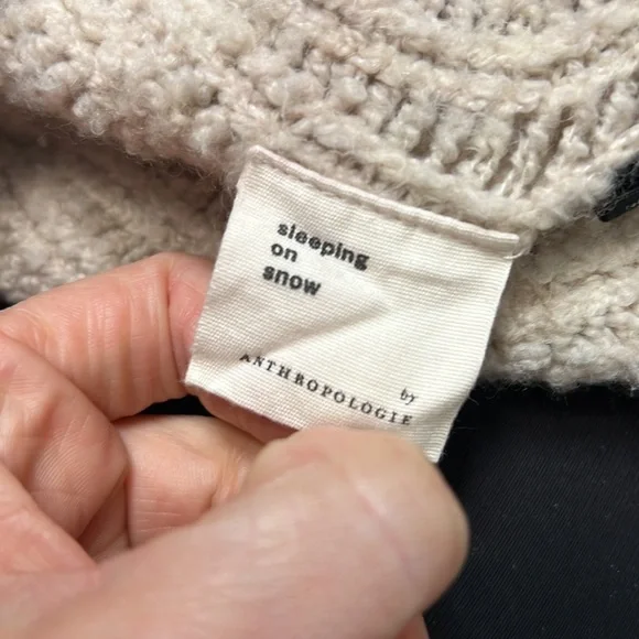 Sleeping on Snow Anthropologie sweater cardigan cream sz S - Picture 3 of 6